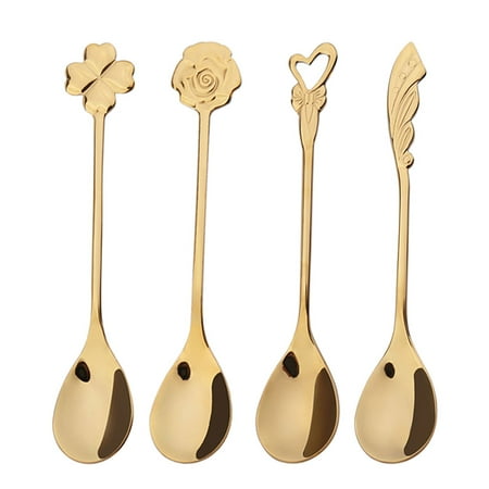 FRCOLOR 4Pcs Stainless Steel Dessert Spoons Exquisite Coffee Mixing Spoons Ice Cream Spoons
FRCOLOR 4Pcs Stainless Steel Dessert Spoons Exquisite Coffee Mixing Spoons Ice Cream Spoons
