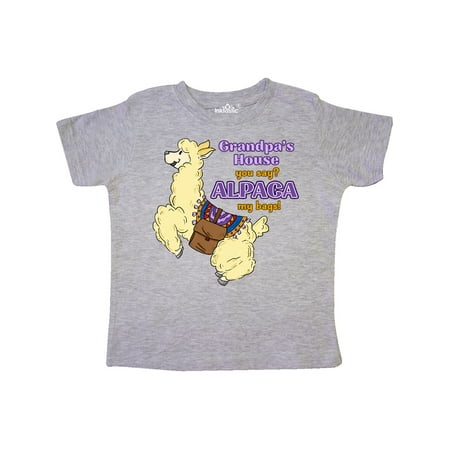 Inktastic Cute Jumping Alpaca-Grandpa s House You Say ALPACA my bags! Gift Toddler Boy or Toddler Girl T-Shirt
Inktastic Cute Jumping Alpaca-Grandpa s House You Say ALPACA my bags! Gift Toddler Boy or Toddler Girl T-Shirt