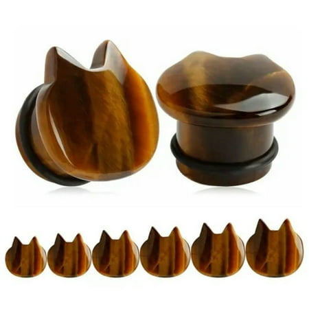 RSAMD MEOW Natural Stone Tiger Eye Cat Ear Plug Flesh Tunnels Natural Stretcher Gauge-Tiger s eye-0g (8 mm)
RSAMD MEOW Natural Stone Tiger Eye Cat Ear Plug Flesh Tunnels Natural Stretcher Gauge-Tiger s eye-0g (8 mm)