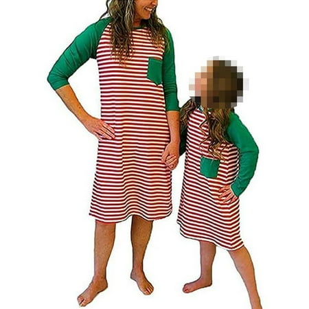 EYIIYE Family Christmas Pajamas Nightwear Dress Stripe Parent-child Matching Mother Daughter Long Sleeve Sleepwear Homewear
EYIIYE Family Christmas Pajamas Nightwear Dress Stripe Parent-child Matching Mother Daughter Long Sleeve Sleepwear Homewear