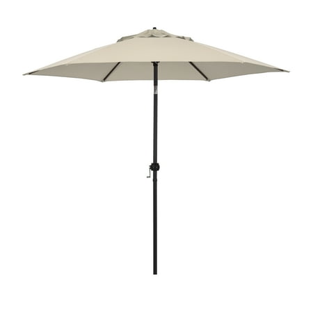 Astella 9' Steel Market Umbrella With Push Tilt in Polyester Antique Beige