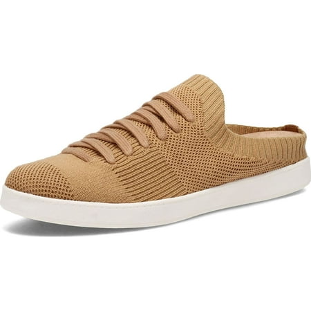 LifeStride Ease Womens Knit Cushioned Slip On Mule Sneakers 5.5 Camel
