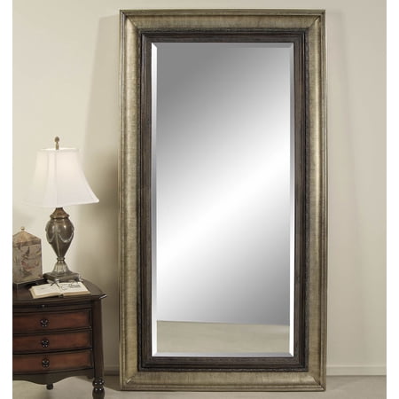 Bassett Transitions Galindo Leaner Mirror in Antique Silver