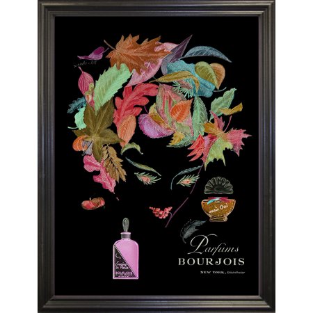 Parfums Bourjois-VINAPP114450 Print 20.25"x14.75" by Vintage Apple Collection in a Black Grande