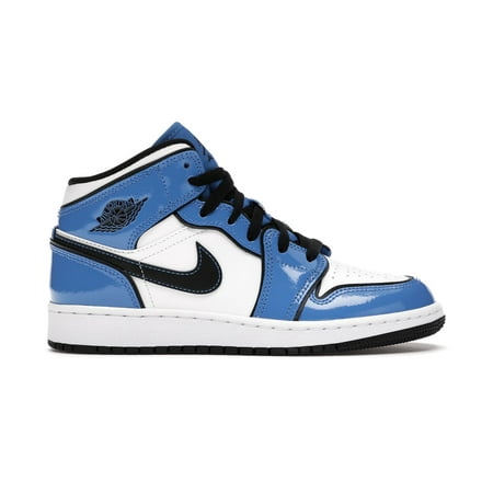 Big Kid s Jordan 1 Mid SE Signal Blue/Black-White (BQ6931 402) - 6