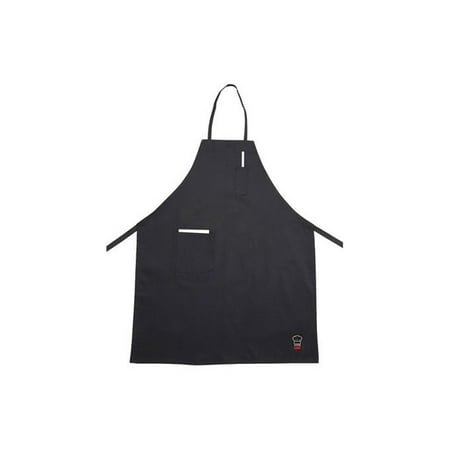 Full Length Bib Apron w/Pocket Black 3 packs
