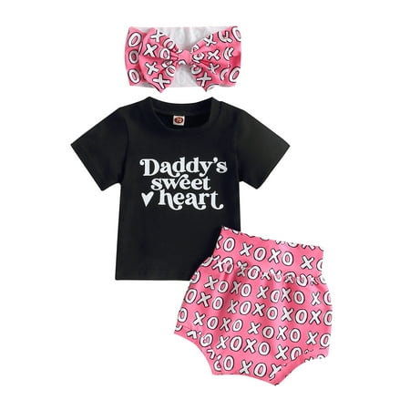 Qtinghua Infant Newborn Baby Girls Summer Clothes Short Sleeve T-shirt Tops Short Pants Headband 3Pcs Outfits Black 12-18 Months
Qtinghua Infant Newborn Baby Girls Summer Clothes Short Sleeve T-shirt Tops Short Pants Headband 3Pcs Outfits Black 12-18 Months