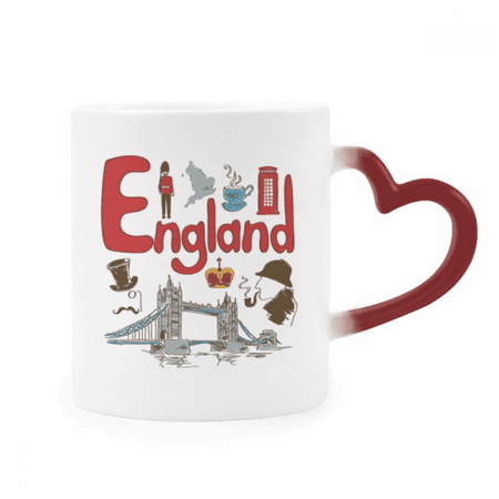 England National symbol Landmark Pattern Heat Sensitive Mug Red Color Changing Stoneware Cup
England National symbol Landmark Pattern Heat Sensitive Mug Red Color Changing Stoneware Cup