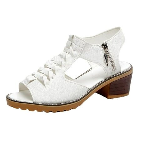 Summer Saving Clearance! Kukoosong Block Heels for Women Solid Hollow Out Mid Heel Casual Vacation Open Toe Beach Womens Sandals White 37
Summer Saving Clearance! Kukoosong Block Heels for Women Solid Hollow Out Mid Heel Casual Vacation Open Toe Beach Womens Sandals White 37