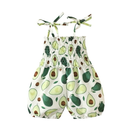 Bagilaanoe 0-3Years Toddler Baby Girl Summer Romper Sleeveless Avocado Graphic Jumpsuit Summer Suspender Clothing
Bagilaanoe 0-3Years Toddler Baby Girl Summer Romper Sleeveless Avocado Graphic Jumpsuit Summer Suspender Clothing