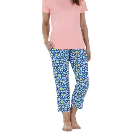 Datura Women and Women s Plus Loungewear Short Sleeve Tee and Capri 2-Piece Female Pajamas Set
Datura Women and Women s Plus Loungewear Short Sleeve Tee and Capri 2-Piece Female Pajamas Set