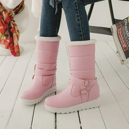 TUTUnaumb Hot Sale Clearance Fashion Pure Color Round Toe Slip-On Boots Flat Heels Women Snow Boots for Leisure and Outdoor-Pink
TUTUnaumb Hot Sale Clearance Fashion Pure Color Round Toe Slip-On Boots Flat Heels Women Snow Boots for Leisure and Outdoor-Pink