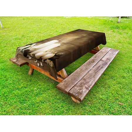 Spa Outdoor Tablecloth Composition of Pure Candles Wooden Background with Stones and Flower Petals Print Decorative Washable Fabric Picnic Tablecloth 58 X 104 Inches Brown and White by Ambesonne
Spa Outdoor Tablecloth Composition of Pure Candles Wooden Background with Stones and Flower Petals Print Decorative Washable Fabric Picnic Tablecloth 58 X 104 Inches Brown and White by Ambesonne