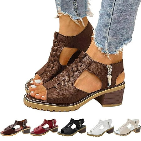 XIAQUJ Women Platform Open Toe Ankle Strap Zipper Back High Heel Sandals Heel Sandal Sandals for Women Brown 9(42)
XIAQUJ Women Platform Open Toe Ankle Strap Zipper Back High Heel Sandals Heel Sandal Sandals for Women Brown 9(42)