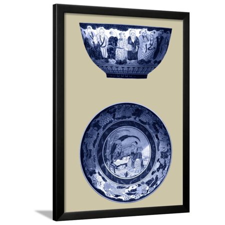 Porcelain in Blue and White II Framed Print Wall Art By Vision Studio