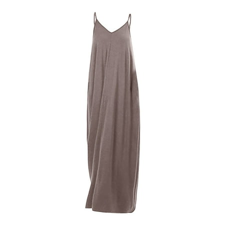 Wiueurtly Women s Solid Color Loose Pocket Long Skirt Vest Dress Suspender Skirt Long Summer Nightgown
Wiueurtly Women s Solid Color Loose Pocket Long Skirt Vest Dress Suspender Skirt Long Summer Nightgown