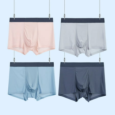 Pengc Men s Underwear Skin-friendly Wear Resistant Spandex Ultra-thin Seamless Transparent Panties for Husband