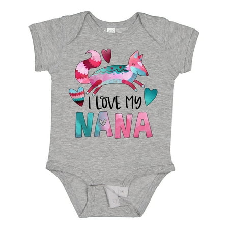Inktastic I Love My Nana Pink and Blue Fox with Hearts Gift Baby Boy or Baby Girl Bodysuit 
Inktastic I Love My Nana Pink and Blue Fox with Hearts Gift Baby Boy or Baby Girl Bodysuit