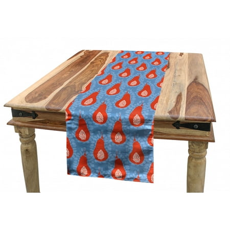 Fruit Table Runner Natural Theme Food and Hand Painted Pears Pips Abstract Design Garden Art Dining Room Kitchen Rectangular Runner 3 Sizes by Ambesonne