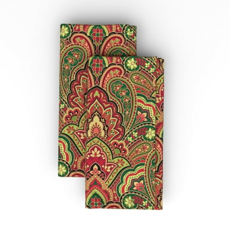 Linen Cotton Canvas Dinner Napkins (Set of 2) - Christmas Damask Floral Paisley Holiday Pattern Red Green Gold Elegant Quilt Decor Classic Print Cloth Dinner Napkins by Spoonflower
Linen Cotton Canvas Dinner Napkins (Set of 2) - Christmas Damask Floral Paisley Holiday Pattern Red Green Gold Elegant Quilt Decor Classic Print Cloth Dinner Napkins by Spoonflower