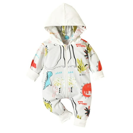Toddler Boys Girls Romper Long Sleeve Zipper Romper Cartoon Dinosaur Prints Hoodie Jumpsuit
Toddler Boys Girls Romper Long Sleeve Zipper Romper Cartoon Dinosaur Prints Hoodie Jumpsuit