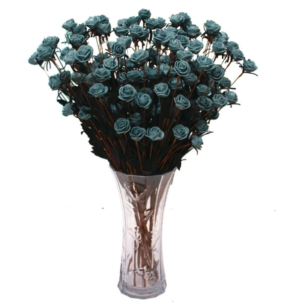 15 Heads Artificial Fake Full Blooming Rose Flower Bouquet Home Office Decoration Country Style