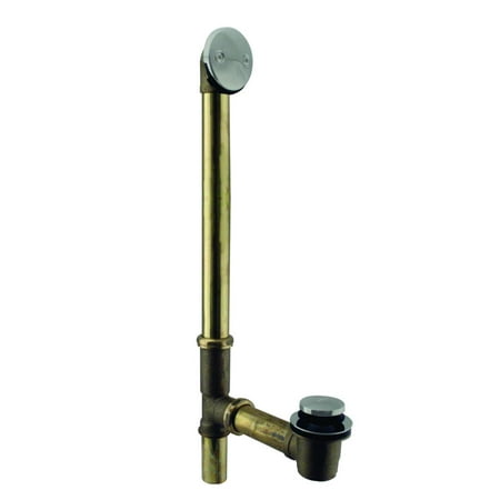 Westbrass Tip Toe Bath Waste - 22 in. Make-Up 17 Ga. Tubing D326 in Satin Nickel