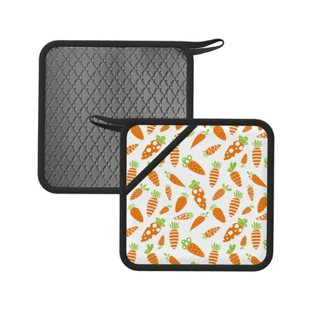 2PCS Pot Holders for Kitchen - Heat Resistant Silicone Pot Holders with Hanging Loop Beautiful Carrot Non Slip Oven Hot Pads Potholders for Decor Baking Cooking Kitchen
2PCS Pot Holders for Kitchen - Heat Resistant Silicone Pot Holders with Hanging Loop Beautiful Carrot Non Slip Oven Hot Pads Potholders for Decor Baking Cooking Kitchen