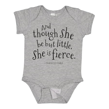Inktastic Though She Be but Little Shakespeare Quote Gift Baby Boy or Baby Girl Bodysuit
Inktastic Though She Be but Little Shakespeare Quote Gift Baby Boy or Baby Girl Bodysuit