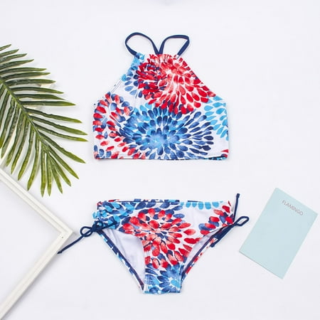Gubotare 2 Pcs Girl Swimwear Floral Tops Drawstring Bikini Bottoms Suit Girls Suit Girls Bikini New Split Water Girls Swimsuits A 9-10
Gubotare 2 Pcs Girl Swimwear Floral Tops Drawstring Bikini Bottoms Suit Girls Suit Girls Bikini New Split Water Girls Swimsuits A 9-10