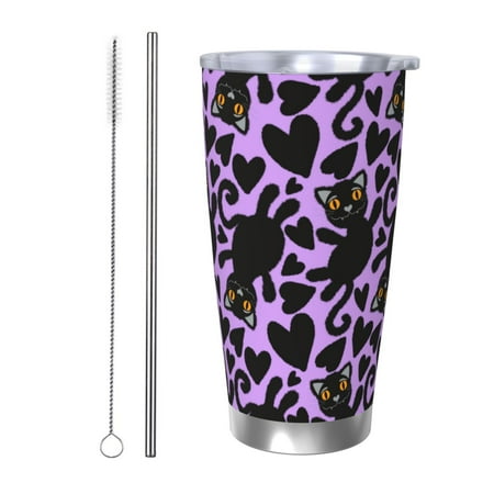 Logiee Cartoon Black Cats Print 20OZ Car Cup with Lid Stainless Steel Vacuum Insulated Double Wall Travel Tumbler Durable Insulated Coffee Mug Thermal Cup with Straw-Straw Two-piece Set
Logiee Cartoon Black Cats Print 20OZ Car Cup with Lid Stainless Steel Vacuum Insulated Double Wall Travel Tumbler Durable Insulated Coffee Mug Thermal Cup with Straw-Straw Two-piece Set