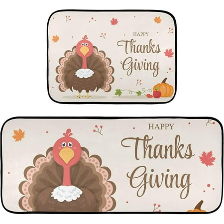 SKYSONIC Thanksgiving Turkey 2 Pieces Kitchen Rug Cushioned Anti-Fatigue Kitchen Rugs Set for Home Office Laundry 19.7 x 27.6 +19.7 x 47.2
SKYSONIC Thanksgiving Turkey 2 Pieces Kitchen Rug Cushioned Anti-Fatigue Kitchen Rugs Set for Home Office Laundry 19.7 x 27.6 +19.7 x 47.2