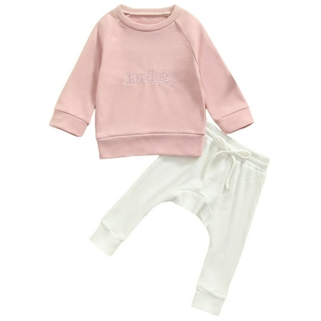 Nokpsedcb 2PCS Infant Toddler Baby Boys Girls Pants Long Sleeve Loose Shirt Drawstring Trousers Pink 4-5 Years
Nokpsedcb 2PCS Infant Toddler Baby Boys Girls Pants Long Sleeve Loose Shirt Drawstring Trousers Pink 4-5 Years