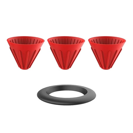 Silicone Coffee Filter Reusable Drip Coffee Filter Cone Coffee Dripper Paperless Separate Red
Silicone Coffee Filter Reusable Drip Coffee Filter Cone Coffee Dripper Paperless Separate Red