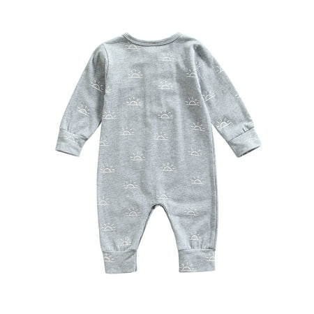 Fanvereka Baby Romper Kids Sun Print Round Neck Long Sleeve Jumpsuit Playsuits for Spring Fall 0-18 Months
Fanvereka Baby Romper Kids Sun Print Round Neck Long Sleeve Jumpsuit Playsuits for Spring Fall 0-18 Months