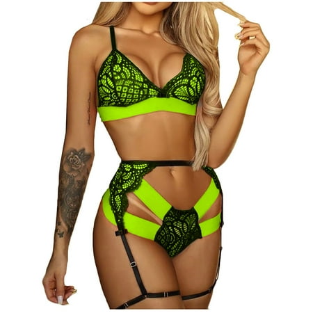 BIZIZA Lace Babydoll Lingerie Set for Women Sexy Bra and Panty Sets Teddy Lingerie with Garter Green M
BIZIZA Lace Babydoll Lingerie Set for Women Sexy Bra and Panty Sets Teddy Lingerie with Garter Green M