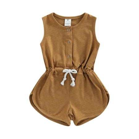 TheFound Toddler Baby Girls Romper Sleeveless Onesies Drawstring Jumpsuit Overalls Summer Clothes
TheFound Toddler Baby Girls Romper Sleeveless Onesies Drawstring Jumpsuit Overalls Summer Clothes