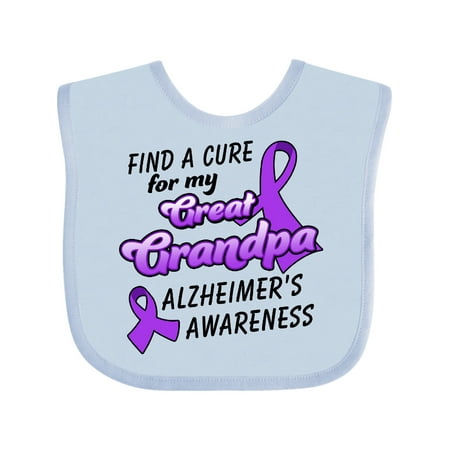 Inktastic Alzheimer s Awareness Find a Cure for my Great Grandpa Gift Baby Boy or Baby Girl Bib
Inktastic Alzheimer s Awareness Find a Cure for my Great Grandpa Gift Baby Boy or Baby Girl Bib