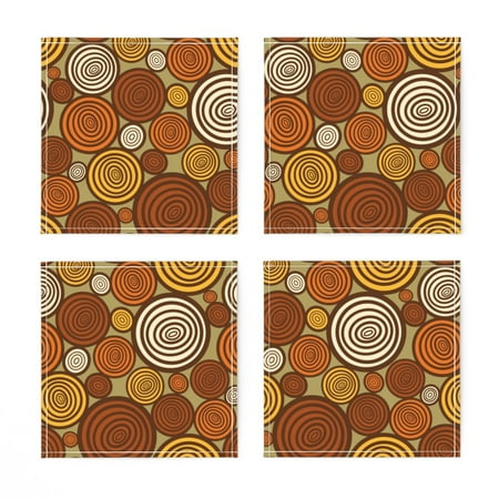 Linen Cotton Canvas Cocktail Napkins (Set of 4) - Orange Tree Logs Vintage Brown Retro Circles Print Cloth Cocktail Napkins by Spoonflower
Linen Cotton Canvas Cocktail Napkins (Set of 4) - Orange Tree Logs Vintage Brown Retro Circles Print Cloth Cocktail Napkins by Spoonflower