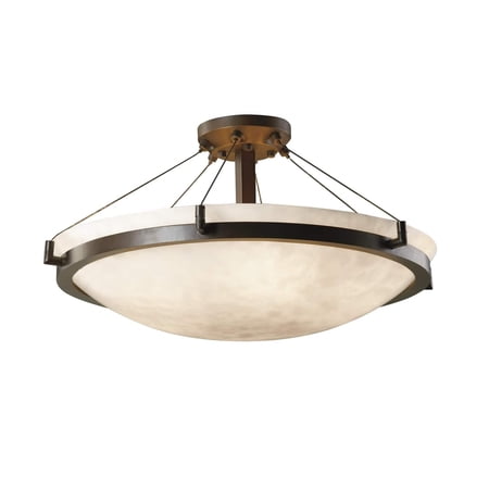 Justice Design Group Clouds Ring 6-light Dark Bronze Round Bowl Semi-flush