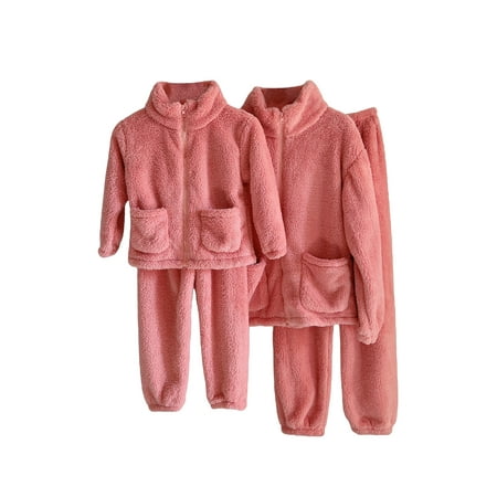 Family Matching Pajamas Set Casual Solid Color Coral Fleece Zip Long Sleeve Tops+Stretch Pants Sleepwear
Family Matching Pajamas Set Casual Solid Color Coral Fleece Zip Long Sleeve Tops+Stretch Pants Sleepwear