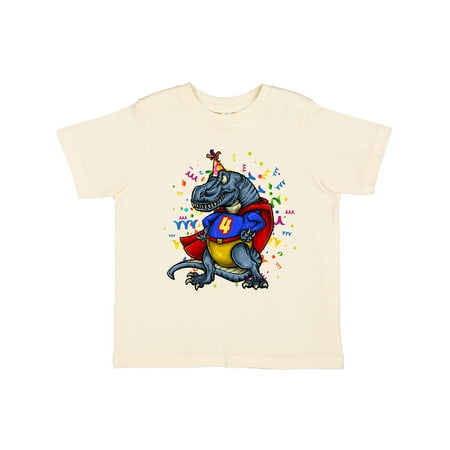 Inktastic Super Trex 4th Birthday Gift Toddler Boy or Toddler Girl T-Shirt