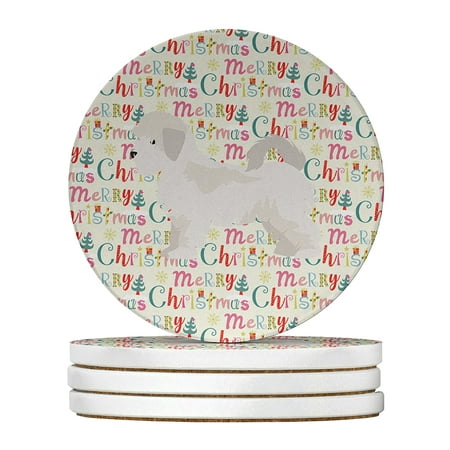 Maltese Puppy Cut Merry Christmas Large Sandstone Coasters Pack of 4 4 in x 4 in
Maltese Puppy Cut Merry Christmas Large Sandstone Coasters Pack of 4 4 in x 4 in