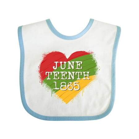 Inktastic Juneteenth 1865 Heart Gift Baby Boy or Baby Girl Bib