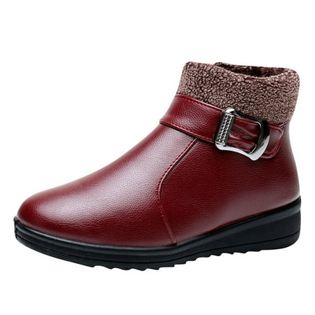 Womens Shoes Slope Heel Soft Soled Snow Short Plush Warm Shoes