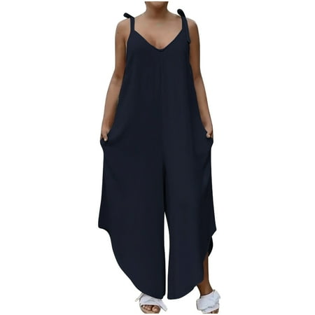 Dyegold Jumpsuits for Women Casual One Piece Jumpsuits for Women Summer Spaghetti Strap Wild Leg Playsuit Solid Color V-Neck Sleeveless Rompers Overall
Dyegold Jumpsuits for Women Casual One Piece Jumpsuits for Women Summer Spaghetti Strap Wild Leg Playsuit Solid Color V-Neck Sleeveless Rompers Overall