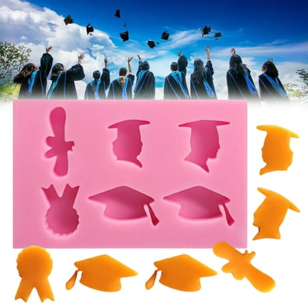 Hesroicy Cake Mold Exquisite Doctorial Hat Pattern Silicone DIY Multifunctional 3D Craft Mould For Graduation Season
Hesroicy Cake Mold Exquisite Doctorial Hat Pattern Silicone DIY Multifunctional 3D Craft Mould For Graduation Season
