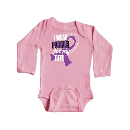 Inktastic Chronic Pain I Wear Purple For My Titi Gift Baby Boy or Baby Girl Long Sleeve Bodysuit
Inktastic Chronic Pain I Wear Purple For My Titi Gift Baby Boy or Baby Girl Long Sleeve Bodysuit
