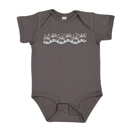 Inktastic Musical Bicycles White Gift Baby Boy or Baby Girl Bodysuit