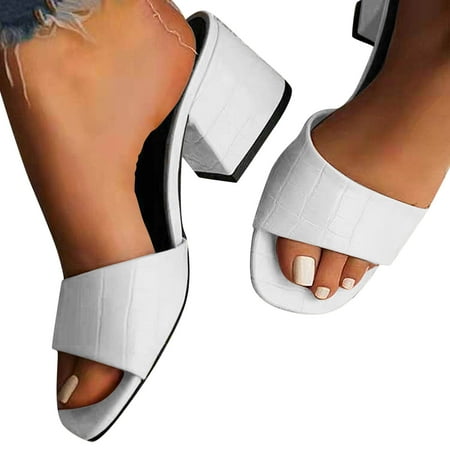Cathalem Report Sandals for Women Slippers Toe Oneline Women s Heel Color And Thick Solid Sandals Fashion Women s sandals Sandal White 8
Cathalem Report Sandals for Women Slippers Toe Oneline Women s Heel Color And Thick Solid Sandals Fashion Women s sandals Sandal White 8